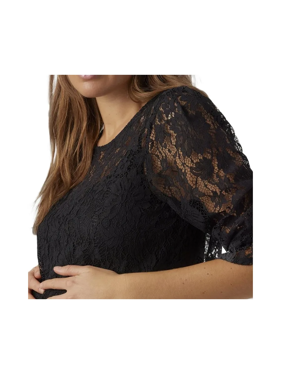 T-Shirt Noir Femme Vero Moda Maternity Lace Top 4