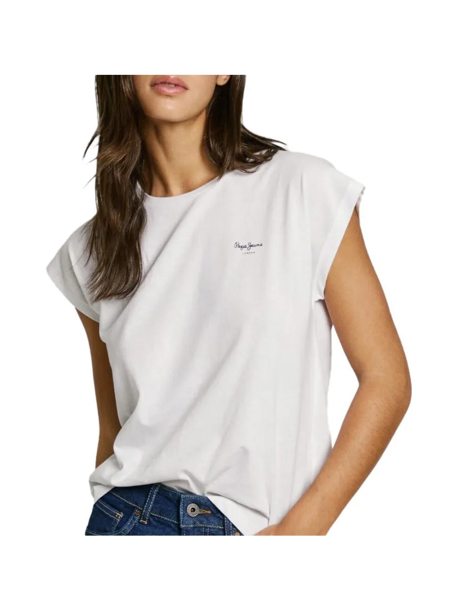T-Shirt Blanc Femme Pepe jeans Blooma 2