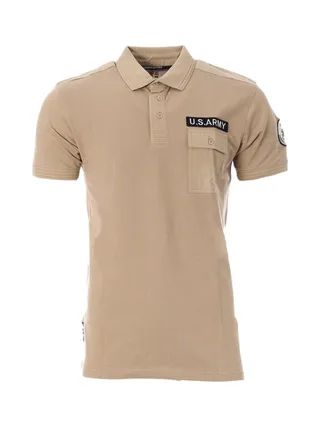 Polo Beige Homme American People Paf 1