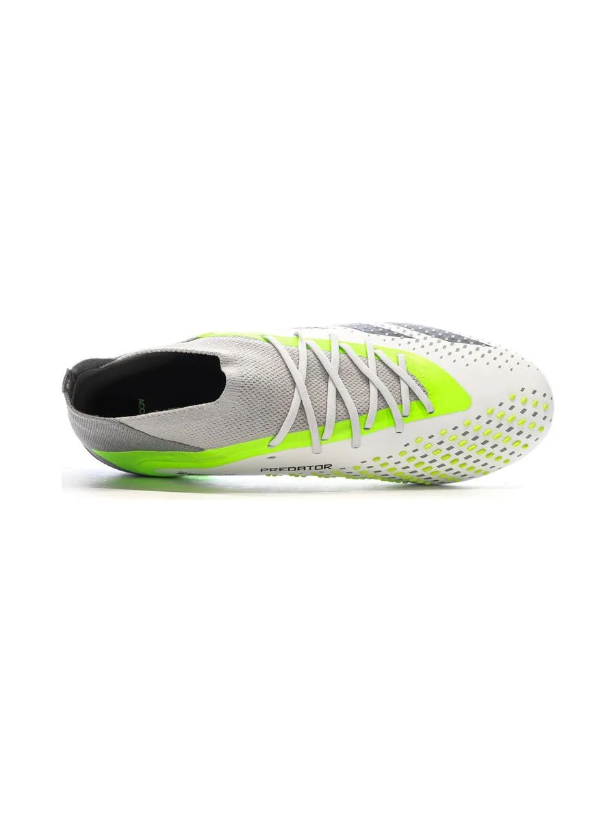 Chaussures de Foot Blanc/Gris/Vert Adidas Predator Accuracy.1 FG 5