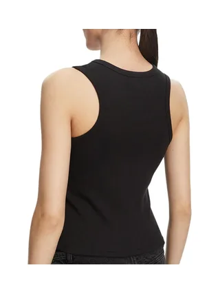 Débardeur Noir Femme Calvin Klein Jeans A Woven Label 2