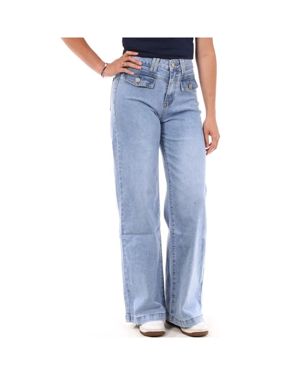 Jean Droit Bleu Femme Monday Premium BLE 2