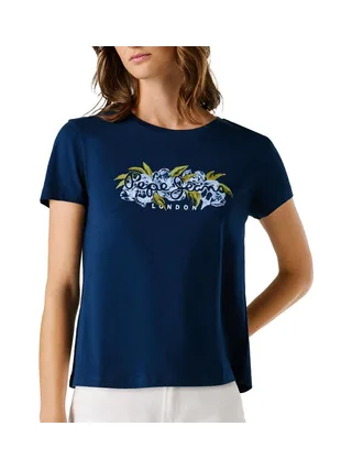 T-Shirt Marine Femme Pepe jeans Pjl L Nd 1