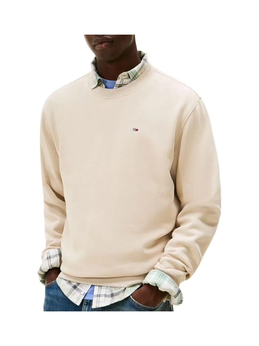 Sweat Beige Homme Tommy Hilfiger Reg Flag Crews 26 2
