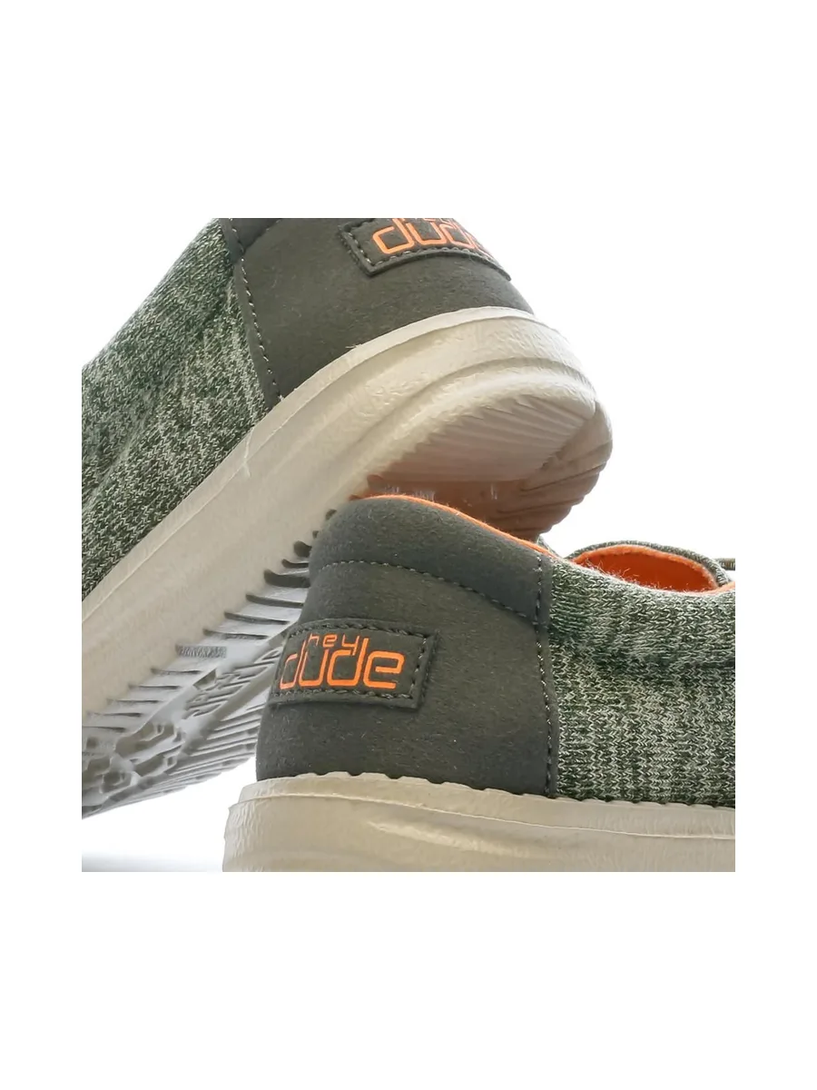 Chaussures Grises/Kaki Garçon Hey Dude Wally Youth 7