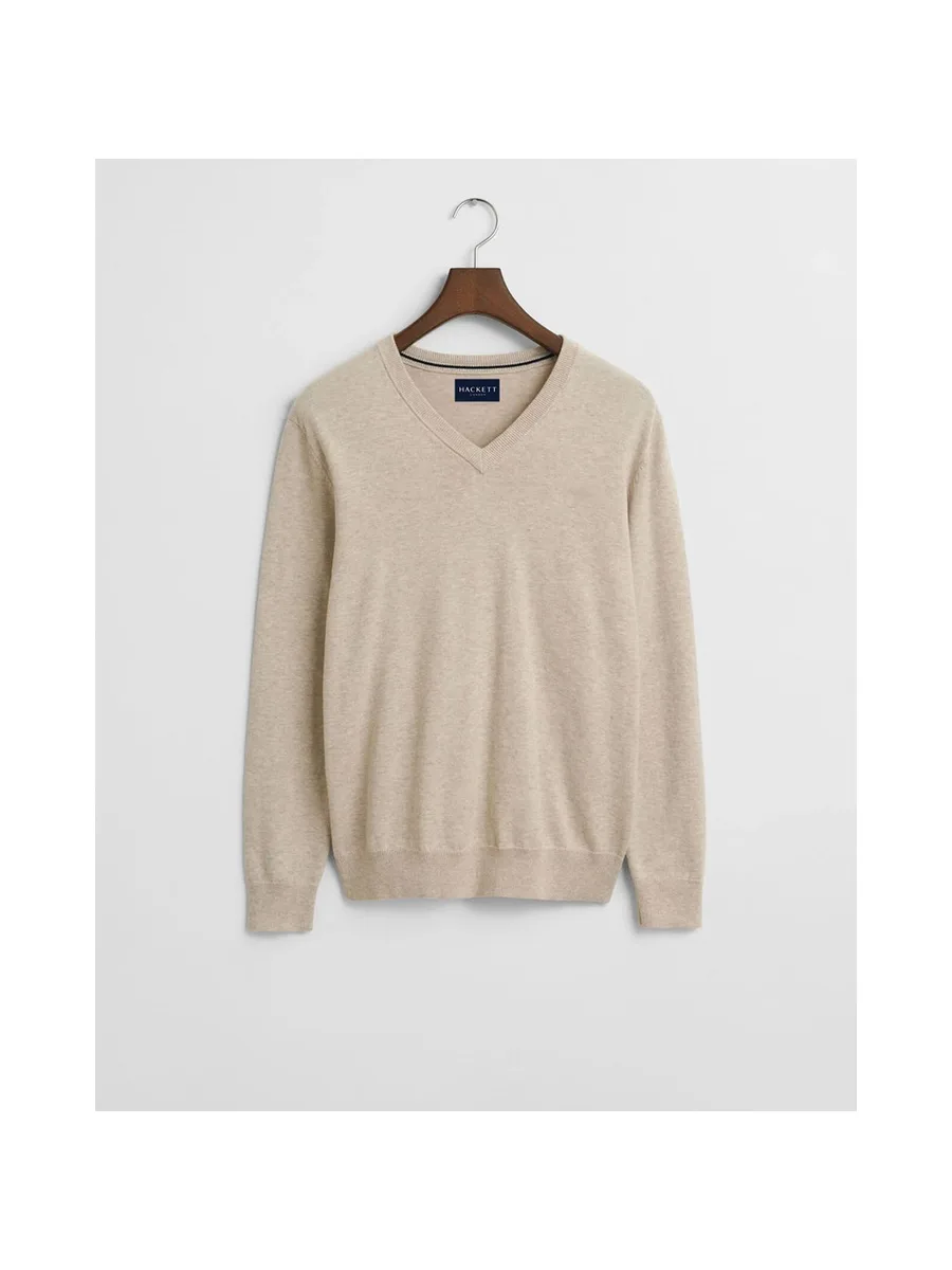 Pull en coton à col en V HACKETT 4