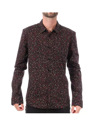 Chemise Noir/Rouge Fleuris Homme Teddy Smith Carton Strectch 1