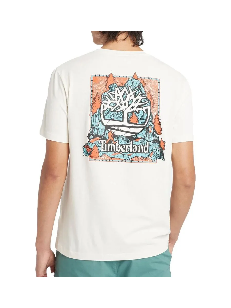 T-Shirt Blanc Homme Timberland Sleeve 3