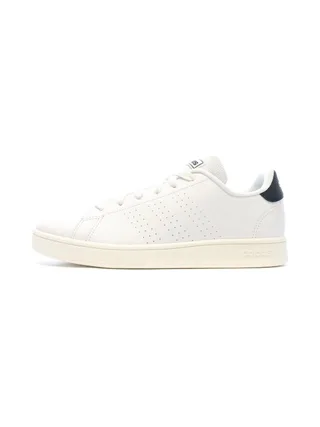 Baskets Blanc/Noir Garçon Adidas Advantage 1