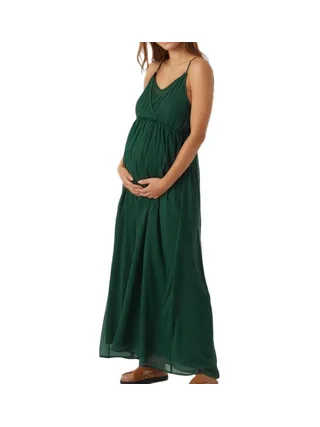 Robe Verte Femme Vero Moda Maternity Maxi Dress 1