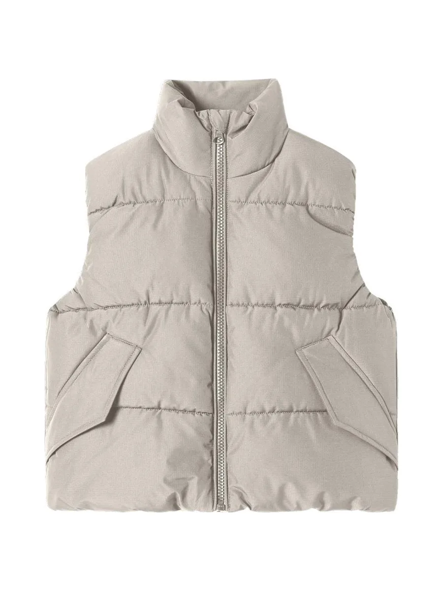 Doudoune Sans Manches Beige Fille Name it Mole 1