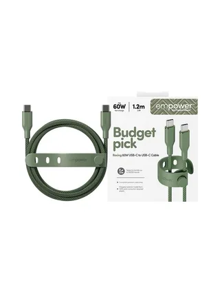 PanzerGlass empower™ by ® Racing 60W USB-C to USB-C Cable | USB 2.0 | 1.2M | Sage USB cable 2