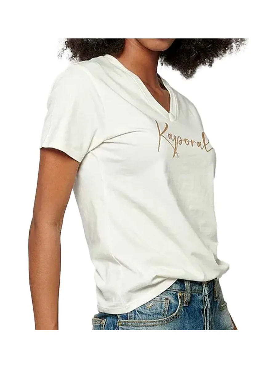 T-shirt Blanc Femme Kaporal SIGNEH24 2
