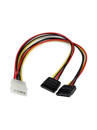 12" LP4 to 2x SATA Power Y Cable Adapter 1