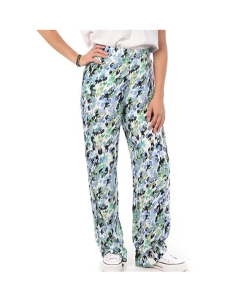 Pantalons Ample Vert/Bleu Femme Vero Moda Wide 1