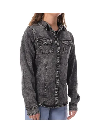 Chemise en Jean Noir Femme Monday Premium Bleach 1