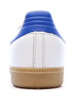 Baskets Blanches/Bleu Garçon/Fille Adidas Samba 3