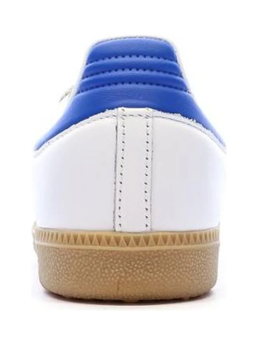 Baskets Blanches/Bleu Garçon/Fille Adidas Samba 4