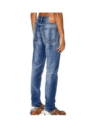 Jean Slim Fit Bleu Délavé Homme Diesel 2019 A03562 2