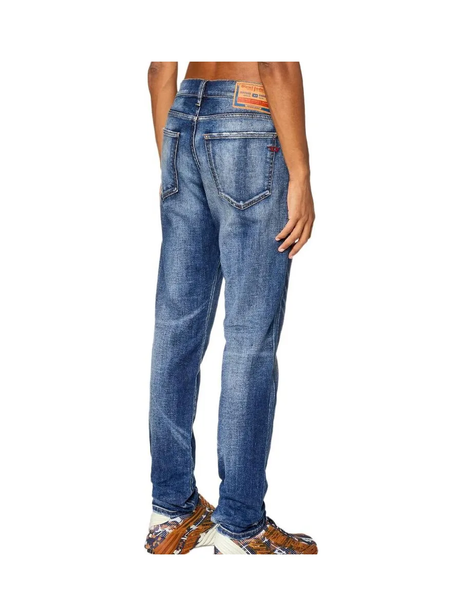 Jean Slim Fit Bleu Délavé Homme Diesel 2019 A03562 2