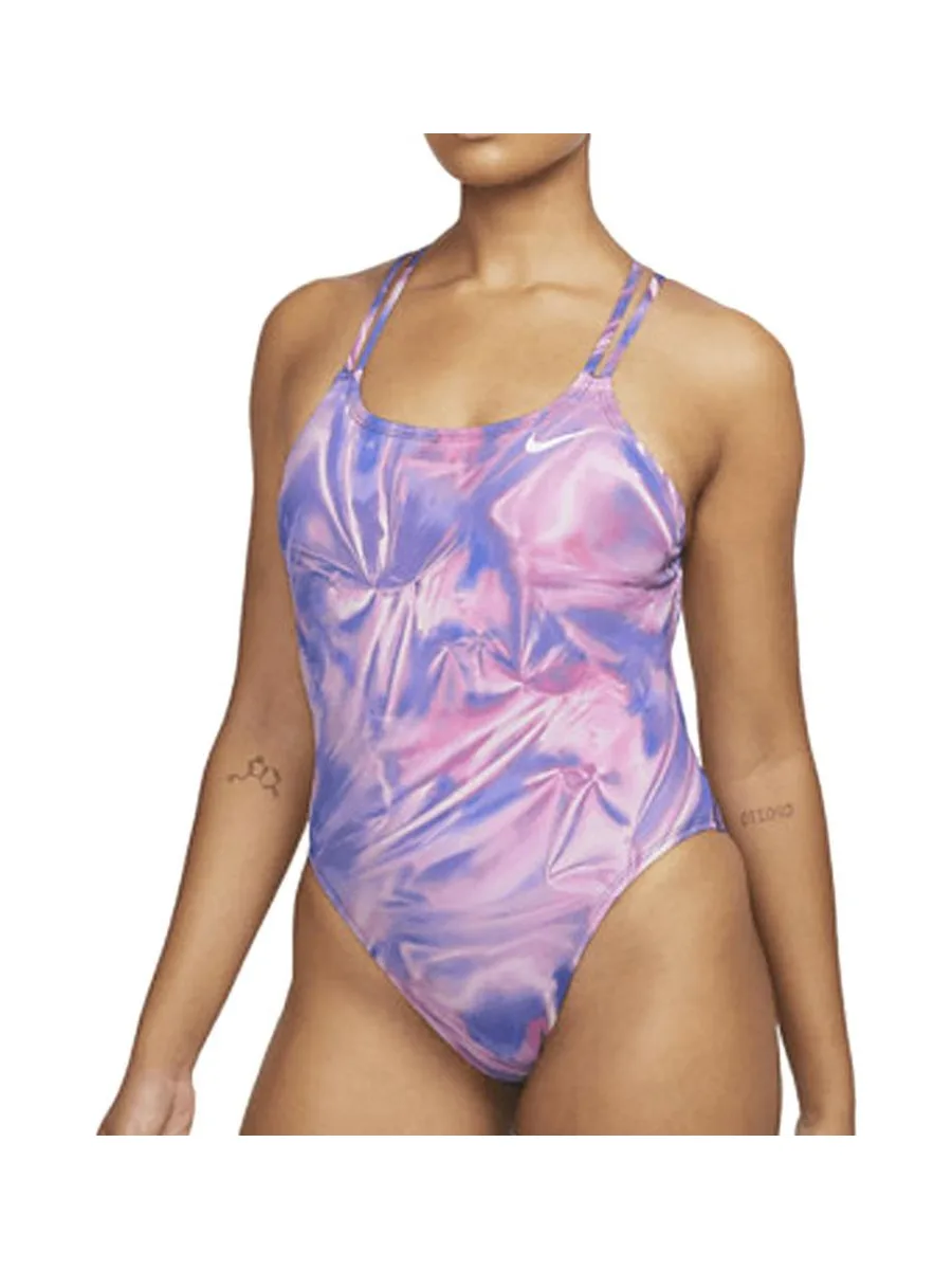 Maillot de bain 1 pièce Violet Femme Nike Spiderback 2