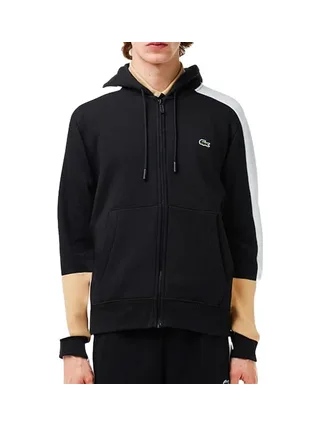 Sweat Noir Homme Lacoste Colorblock Hoodie 1