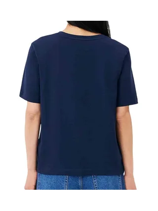 T-Shirt Marine Femme Lacoste Relaxed 2