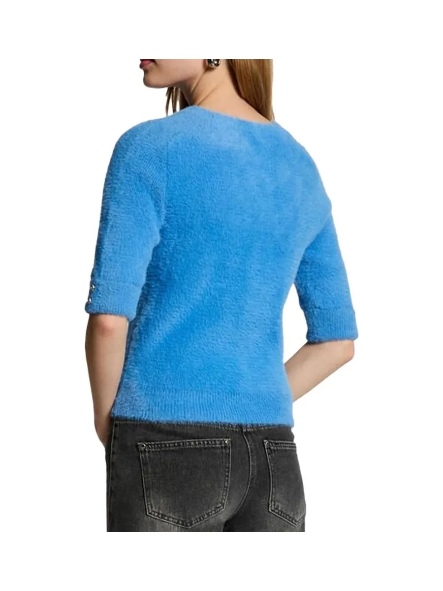Pull Manches Courtes Bleu Femme Morgan MTOM 3