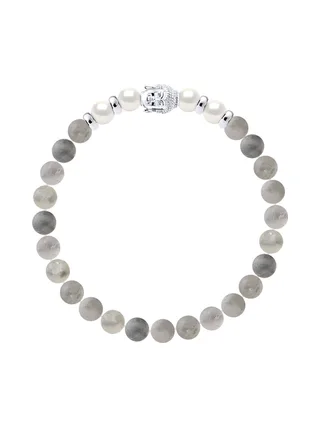 Bracelet Véritables Perles de Culture d'Eau Douce Rondes 6-7 mm — Argent 925 Millièmes — 18 cm 1