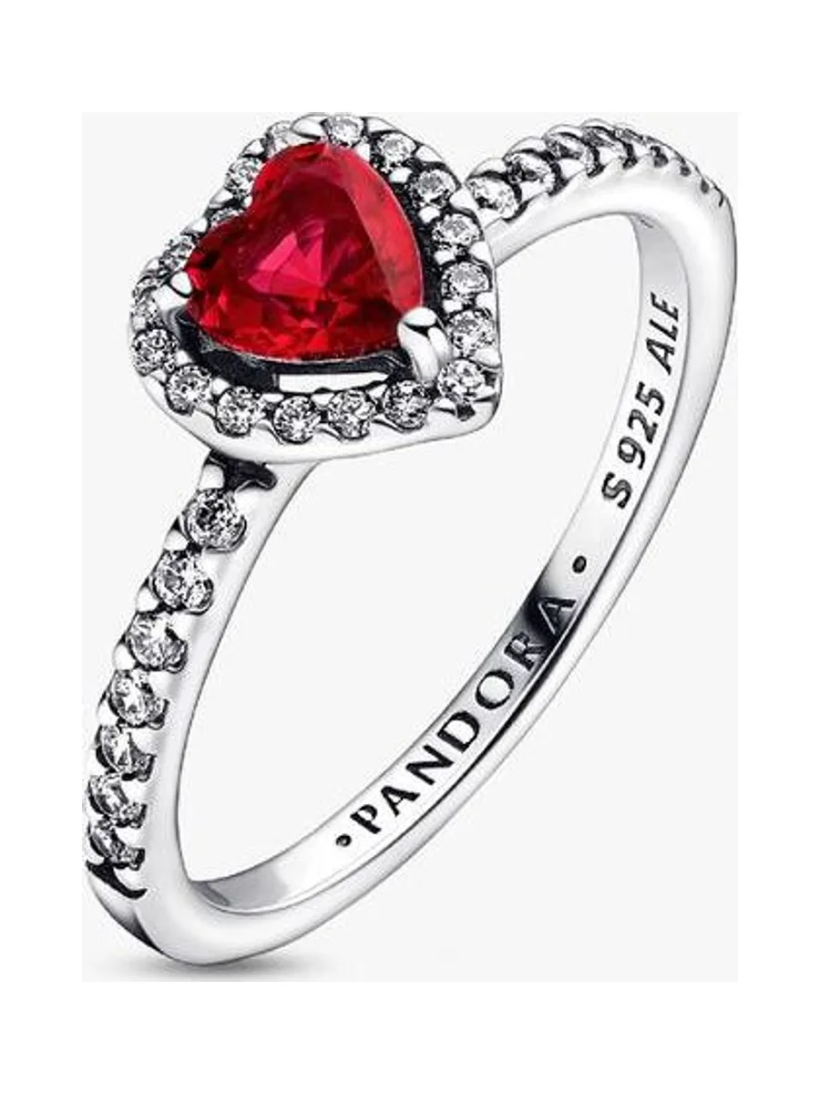 Pandora - Bague Scintillant Elevated Heart rouge 3