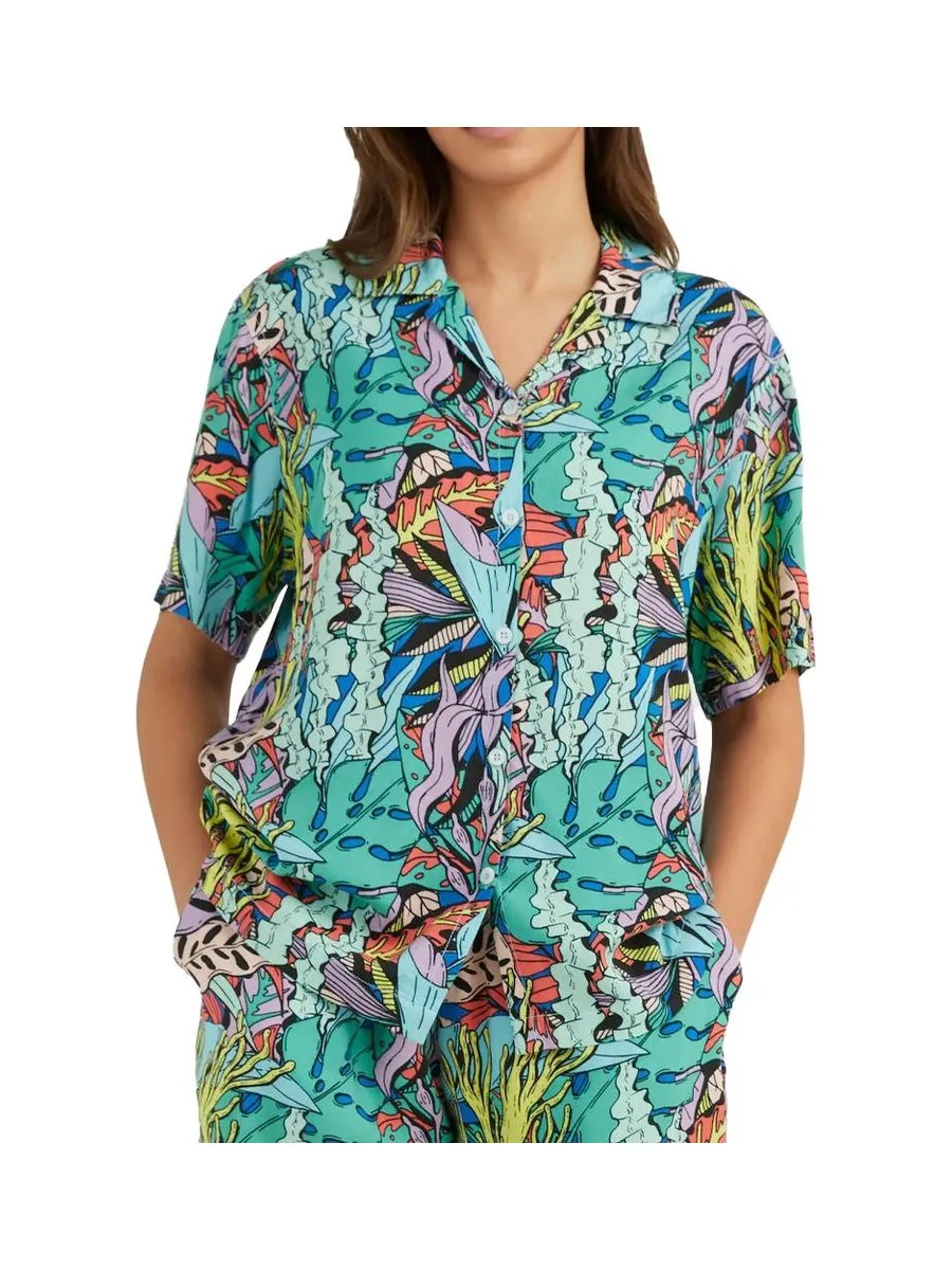 Chemise Turquoise/Noir Femme O'Neill Ocean 2