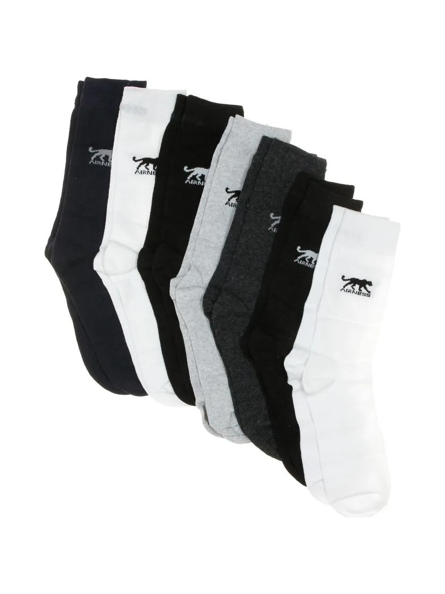 X7 Paires de Chaussettes Noires/Grises/Blanches Homme Airness 1/414/109 2