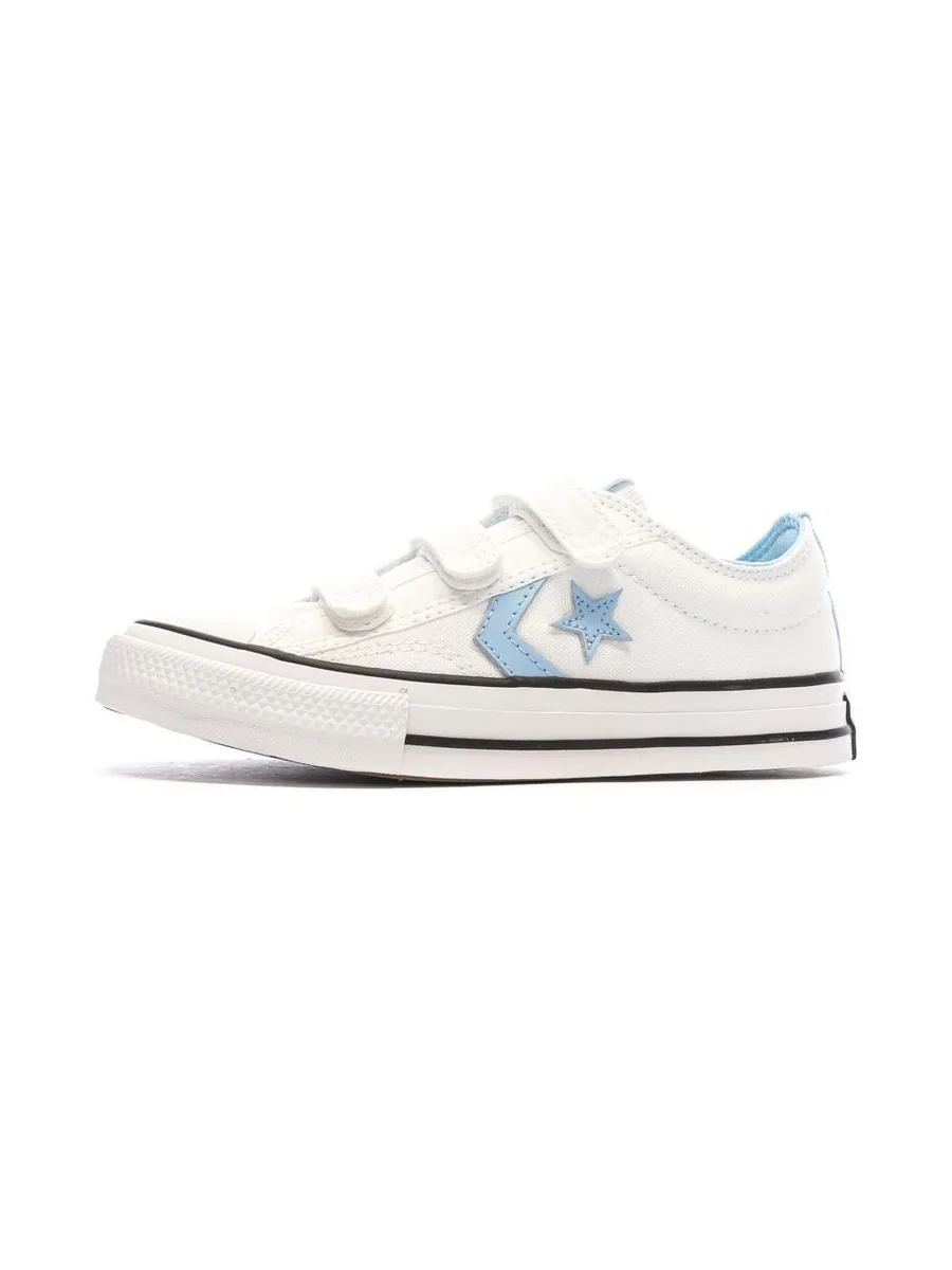 Baskets Blanches/Bleu Garçon Converse Star Player 76 Easy 2