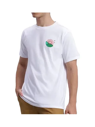 T-shirt Blanc Homme Converse Outdoor Leaf 1