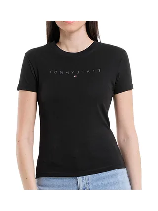 T-shirt Noir Femme Tommy Hilfiger Tjw Slim Tonal Linea 1