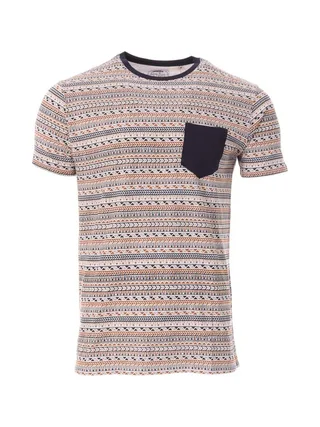 T-shirt Marine/Orange Homme RMS26 91266 1