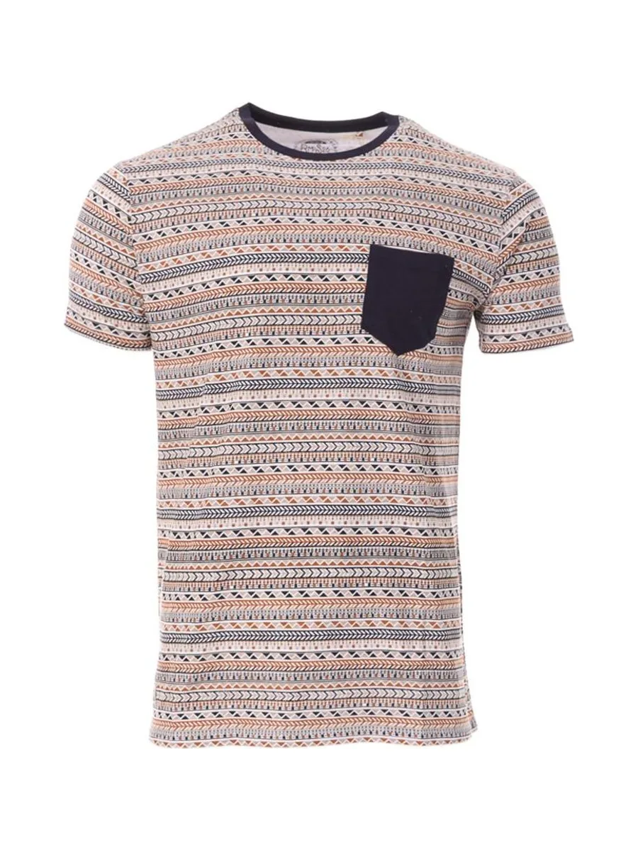 T-shirt Marine/Orange Homme RMS26 91266 2