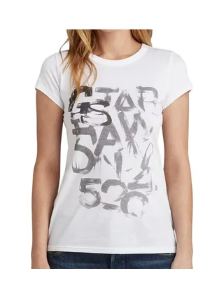 T-shirt Blanc Femme G-Star Raw D24714 1