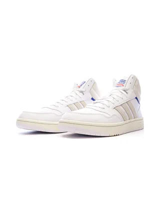 Baskets Blanches/Grises/Bleu Homme Adidas Hoops 6
