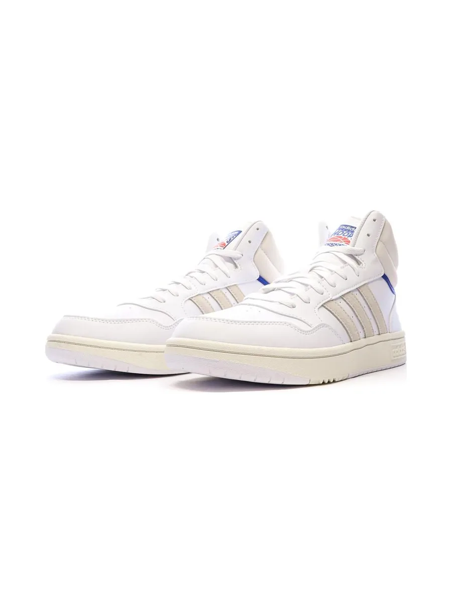 Baskets Blanches/Grises/Bleu Homme Adidas Hoops 7