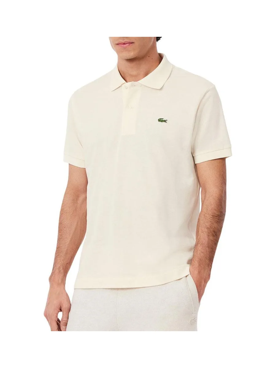 Polo Écru Homme Lacoste Slim Fit Petit 1
