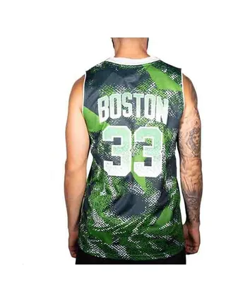 Boston Maillot de basketball Vert/Noir/Blanc Homme Sport Zone 2