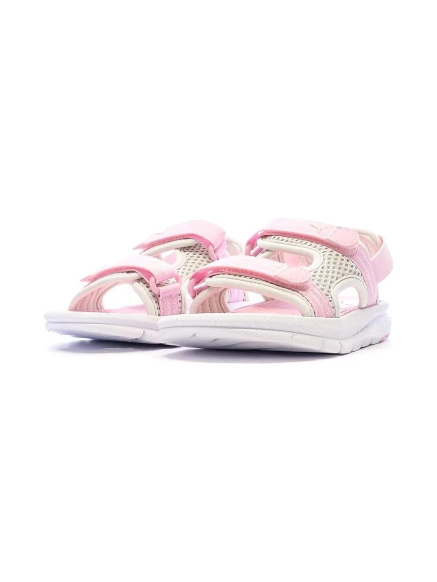 Sandales Beiges/Roses Fille Puma Evolve 7