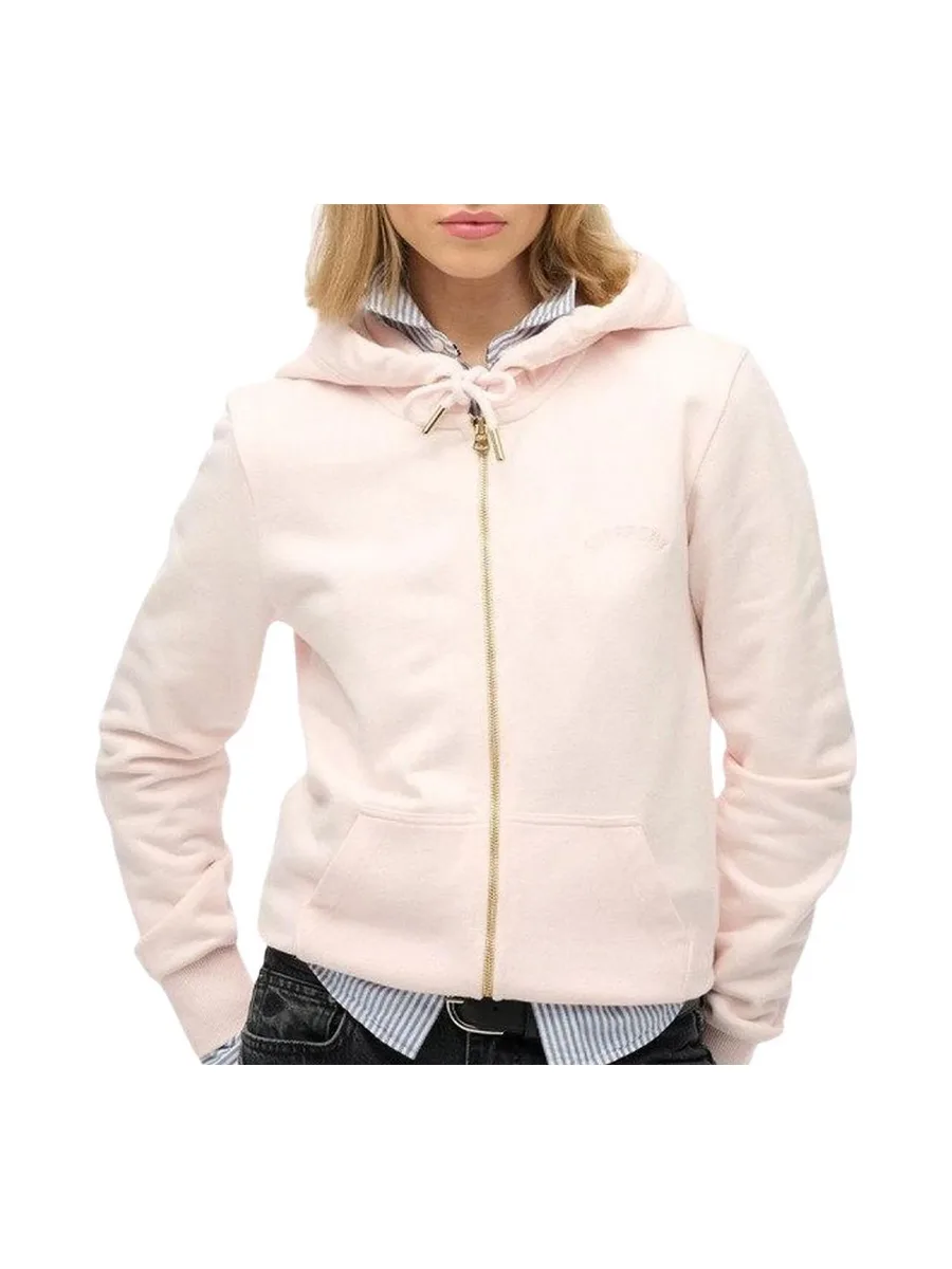 Sweat Zippé Rose Clair Femme Superdry Essential 1