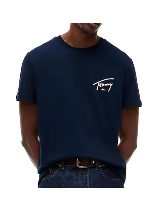 T-Shirt Marine Homme Tommy Hilfiger Signature C 1