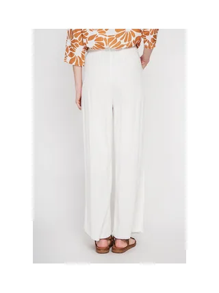 Pantalon coupe ajusté à jambe large fermeture zippée avec ceinture 5