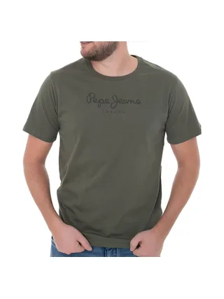 T-shirt Kaki Homme Pepe jeans Eggo SEB 1