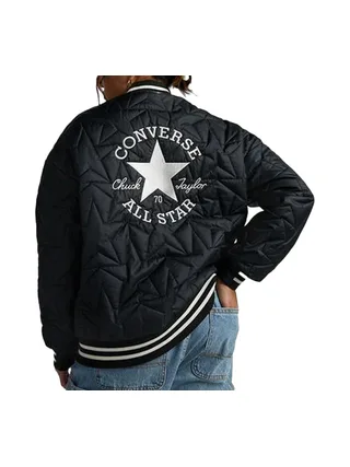 Blouson Noir Femme Converse Padded 2