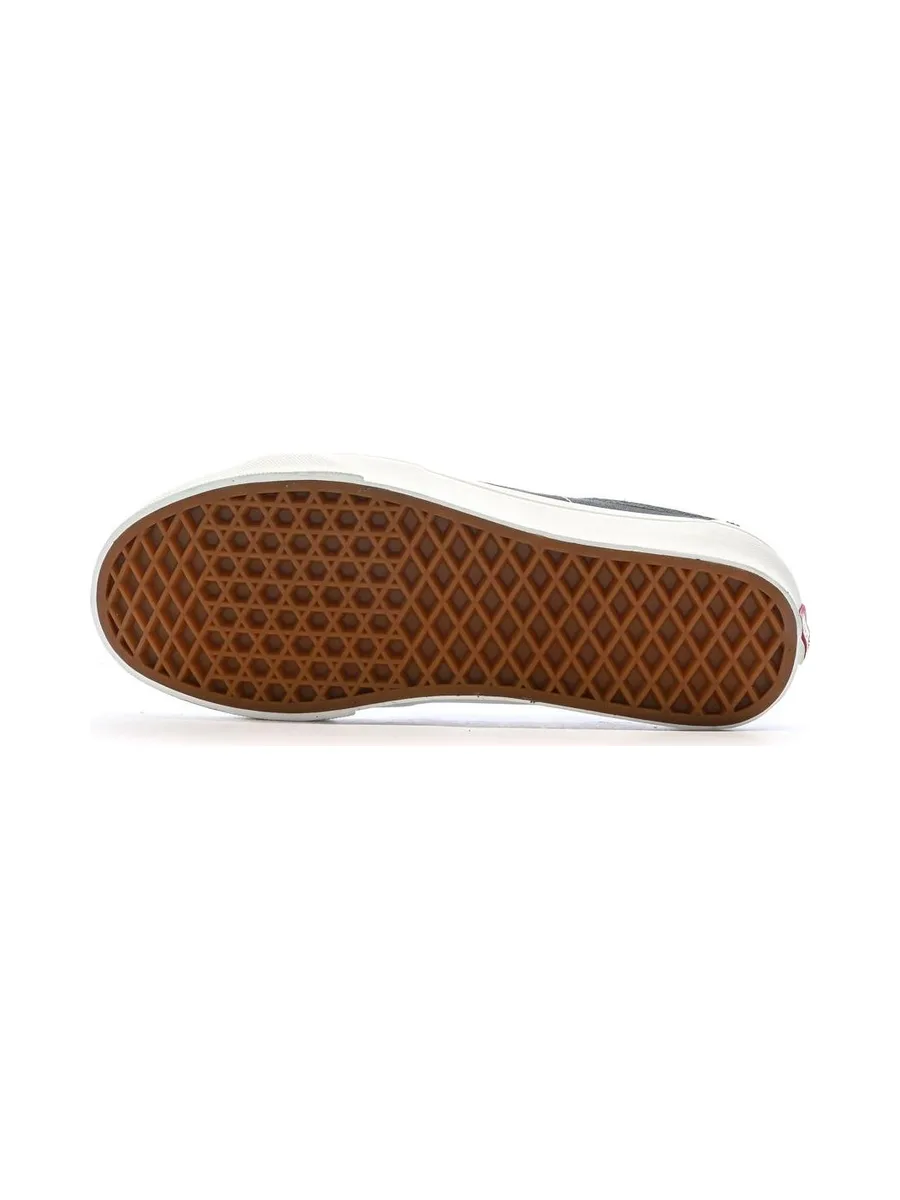 Baskets Gris/Blanc Femme Vans Sk8-low Canva 5