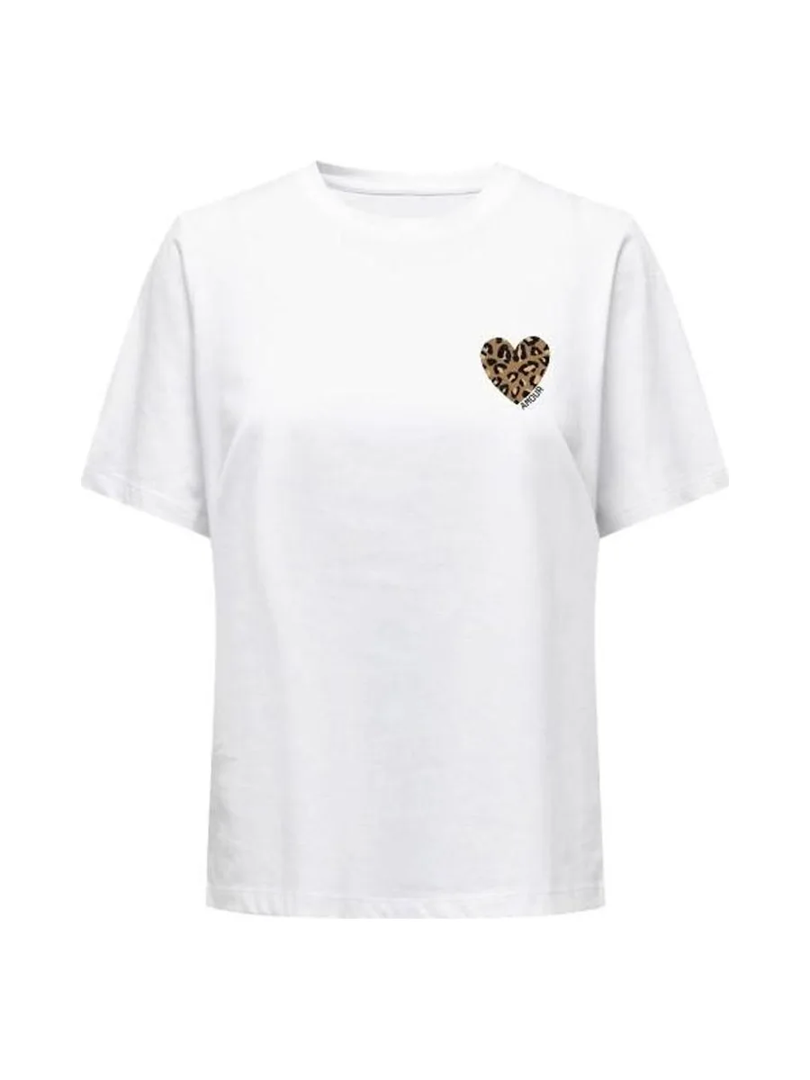 T-Shirt Blanc Femme Only Cary 2